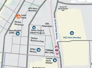 Shree Laxmi Blanca Commercial location map, Turbhe